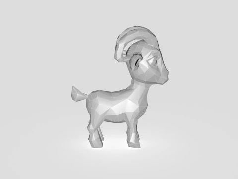 Goat Low-poly 3D Model
