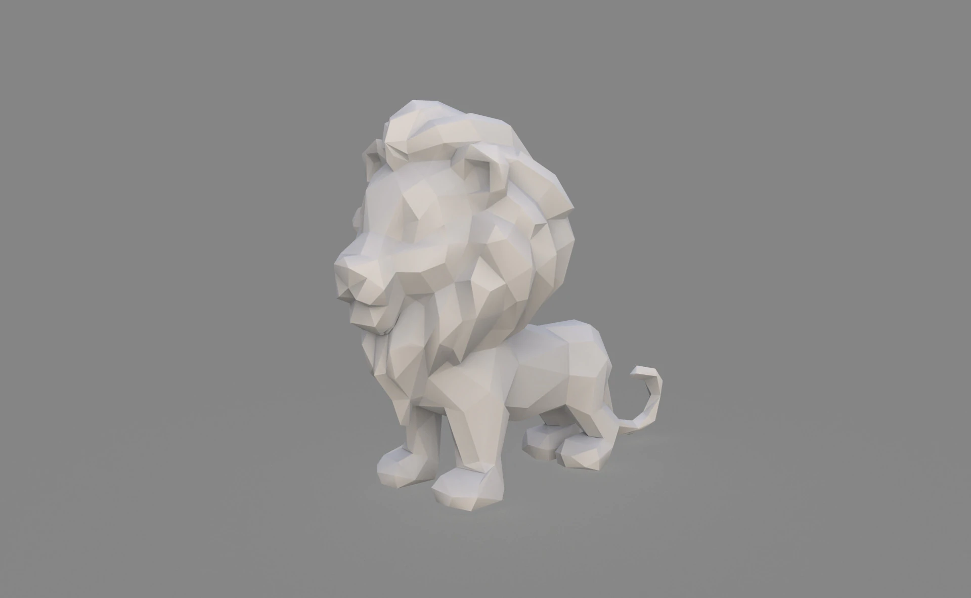 Leone basso poli Modello 3D .c4d .max .obj .3ds .fbx .stl .blend
