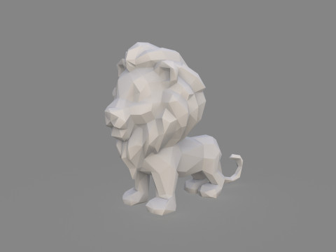Lion Low poly 3D मॉडल