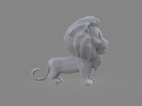 Lion Low poly 3D Model