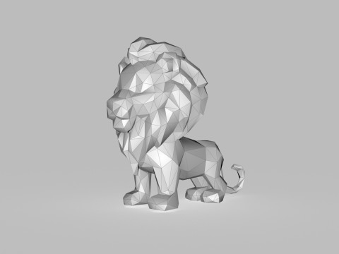 Lion Low poly 3D Model