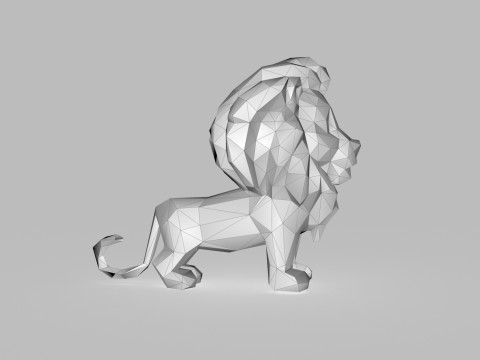 Lion Low poly 3D Model