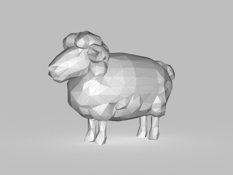 Sheep Low poly Model 3D