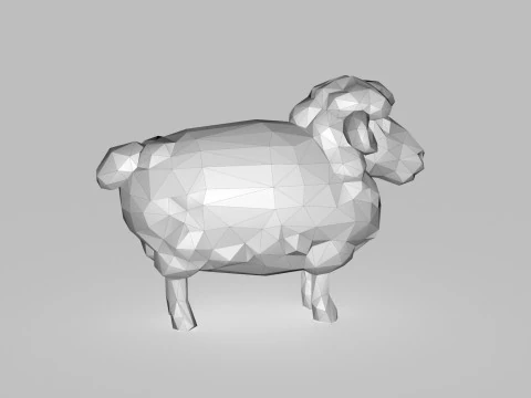 Sheep Low poly 3D Model