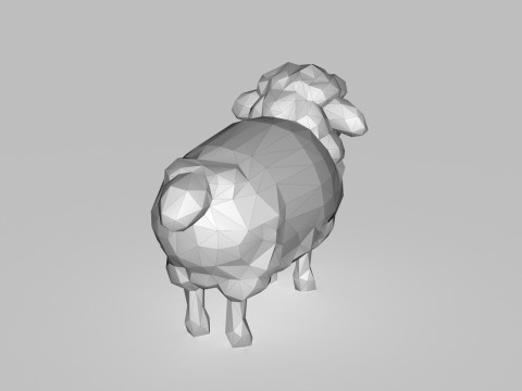 Sheep Low poly 3D Модель
