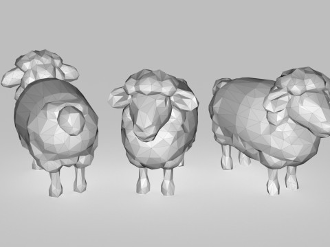 Sheep Low poly 3D Модель
