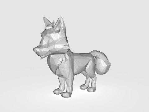Wolf Low poly 3D Model