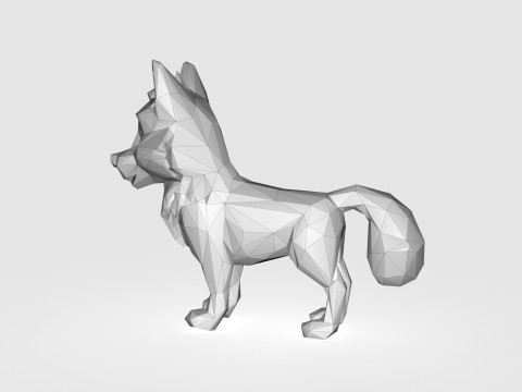 Wolf Low poly 3D Model