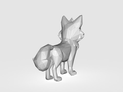 Wolf Low poly 3D Model
