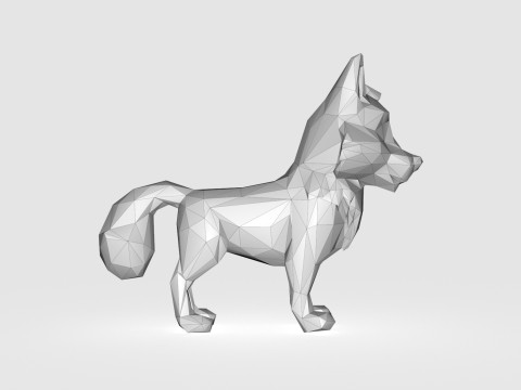 Wolf Low poly 3D Model