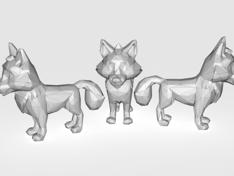 Wolf Low poly 3D Model