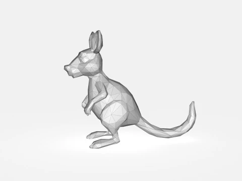Kangaroo Low poly 3D Model