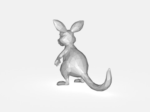 Kangaroo Low poly Modello 3D