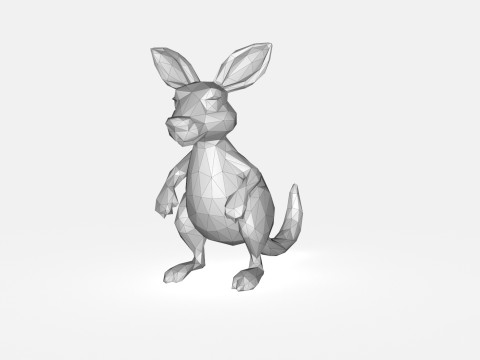 Kangaroo Low poly Modello 3D