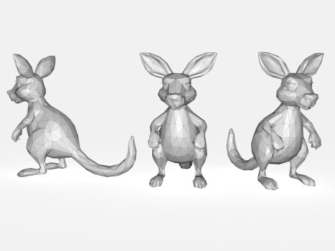 Kangaroo Low poly Modello 3D
