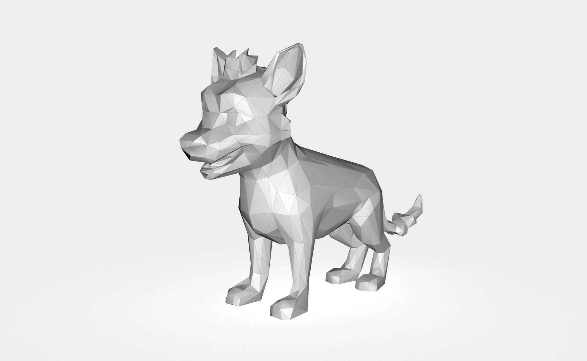 Hyena Low poly 3D Model .c4d .max .obj .3ds .fbx .stl .blend