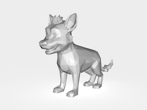 Hyena Low poly 3Dモデル