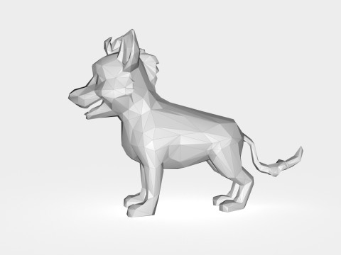 Hyena Low poly 3D 모델