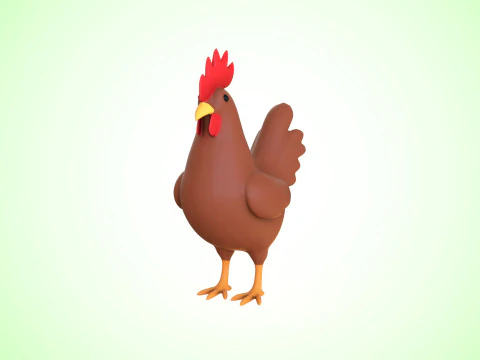 Cartoon Chicken Cute 03 3D Model