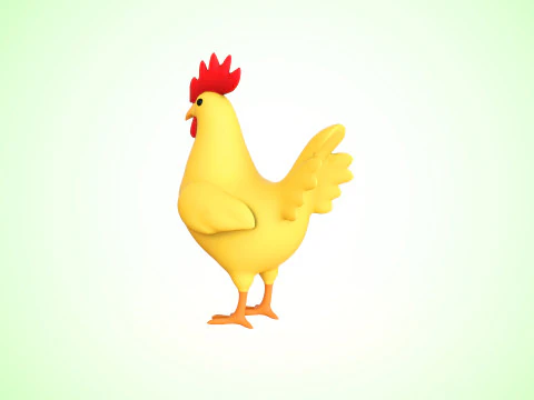 Cartoon Chicken Cute 04 3D Model