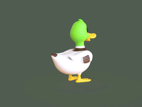 Cartoon Duck Cute 01 3D Model