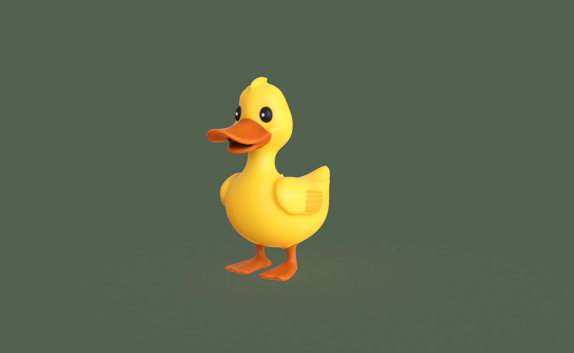 Cartoon Duck Cute 02 3D Model .c4d .max .obj .3ds .fbx .stl .blend 