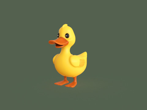 Cartoon Duck Cute 02 3Dモデル