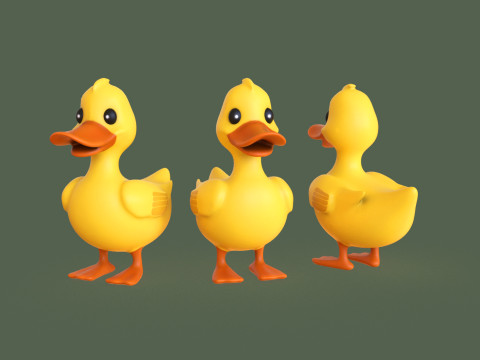 Cartoon Duck Cute 02 Modelo 3D