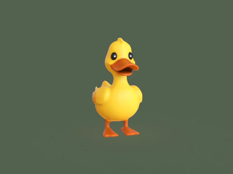 Cartoon Duck Cute 02 3D Model