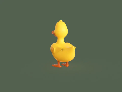 Cartoon Duck Cute 02 3D Model