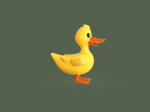 Cartoon Duck Cute 02 Modelo 3D