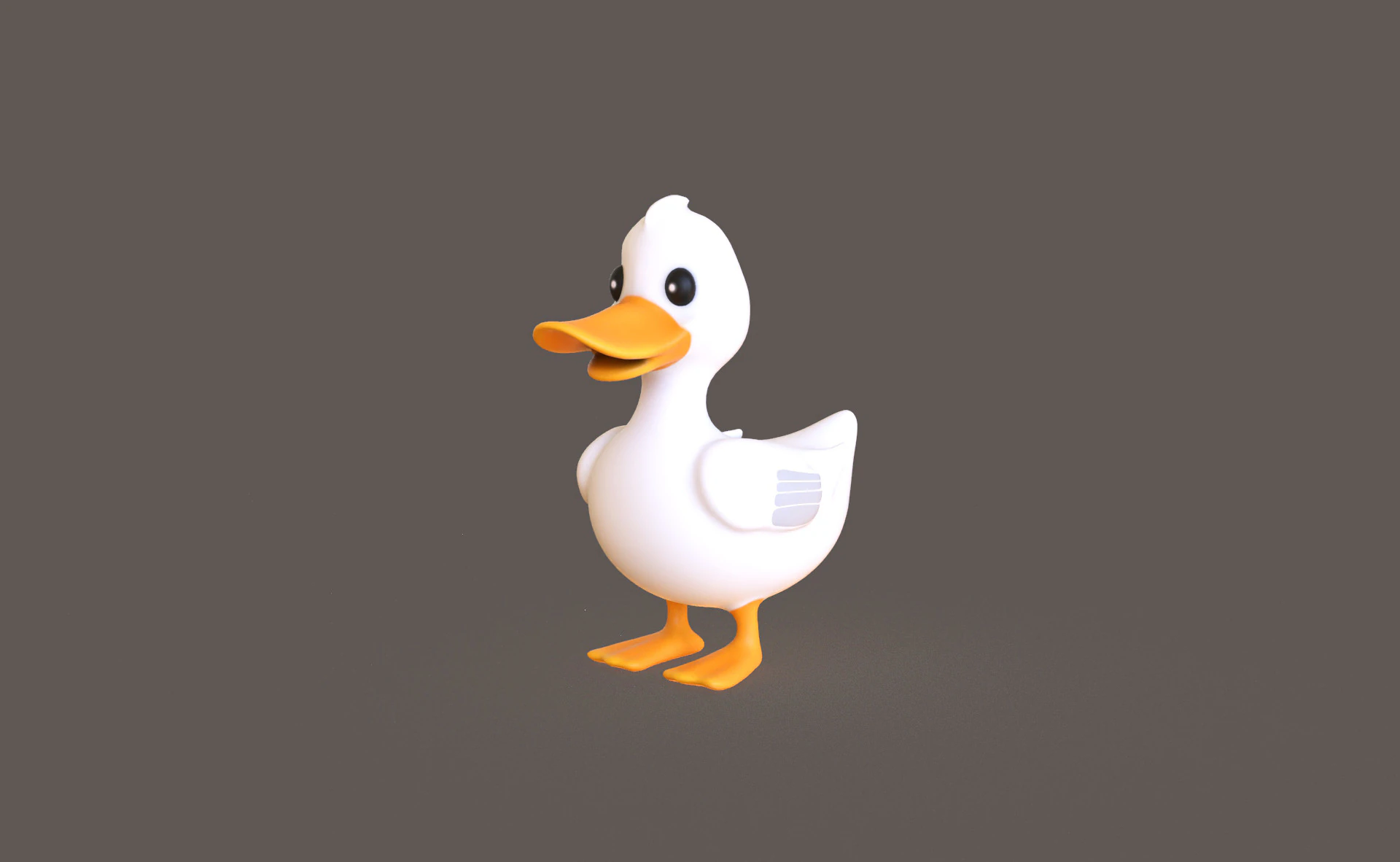 Cartoon Duck Cute 03 3D Model .c4d .max .obj .3ds .fbx .stl .blend 