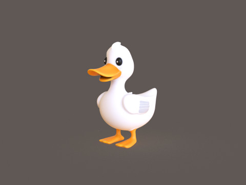 Cartoon Duck Cute 03 3Dモデル