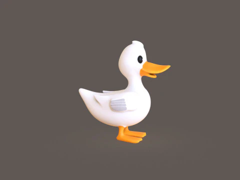 Cartoon Duck Cute 03 3D Model