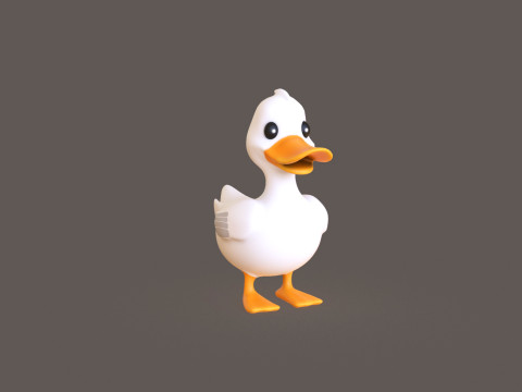 Cartoon Duck Cute 03 Model 3D