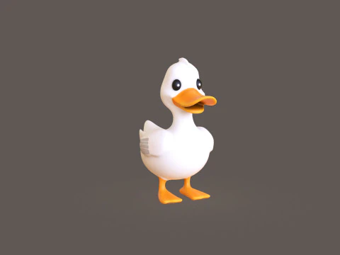 Cartoon Duck Cute 03 3D Model