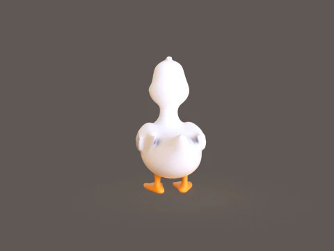 Cartoon Duck Cute 03 3D Model