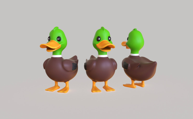 Cartoon Duck Cute 04 Modelo 3D .c4d .max .obj .3ds .fbx .stl .blend 