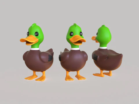 Kartun Bebek Lucu 04 Model 3D