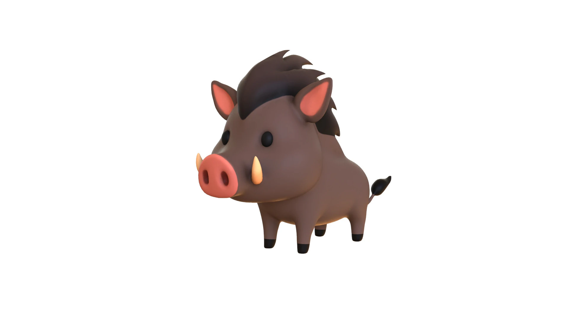 Cartoon Wild Boar Animal 02 3D Model .c4d .max .obj .3ds .fbx .stl .blend 
