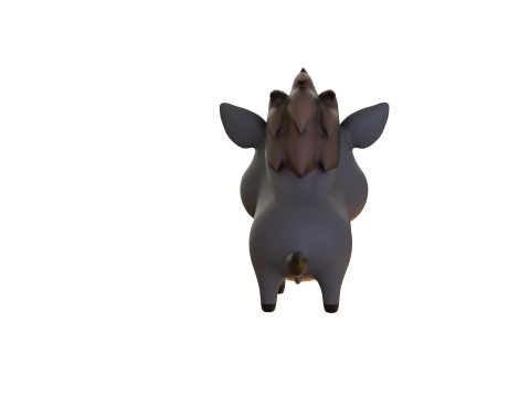 Cartoon Wild Boar Animal 03 3D Model