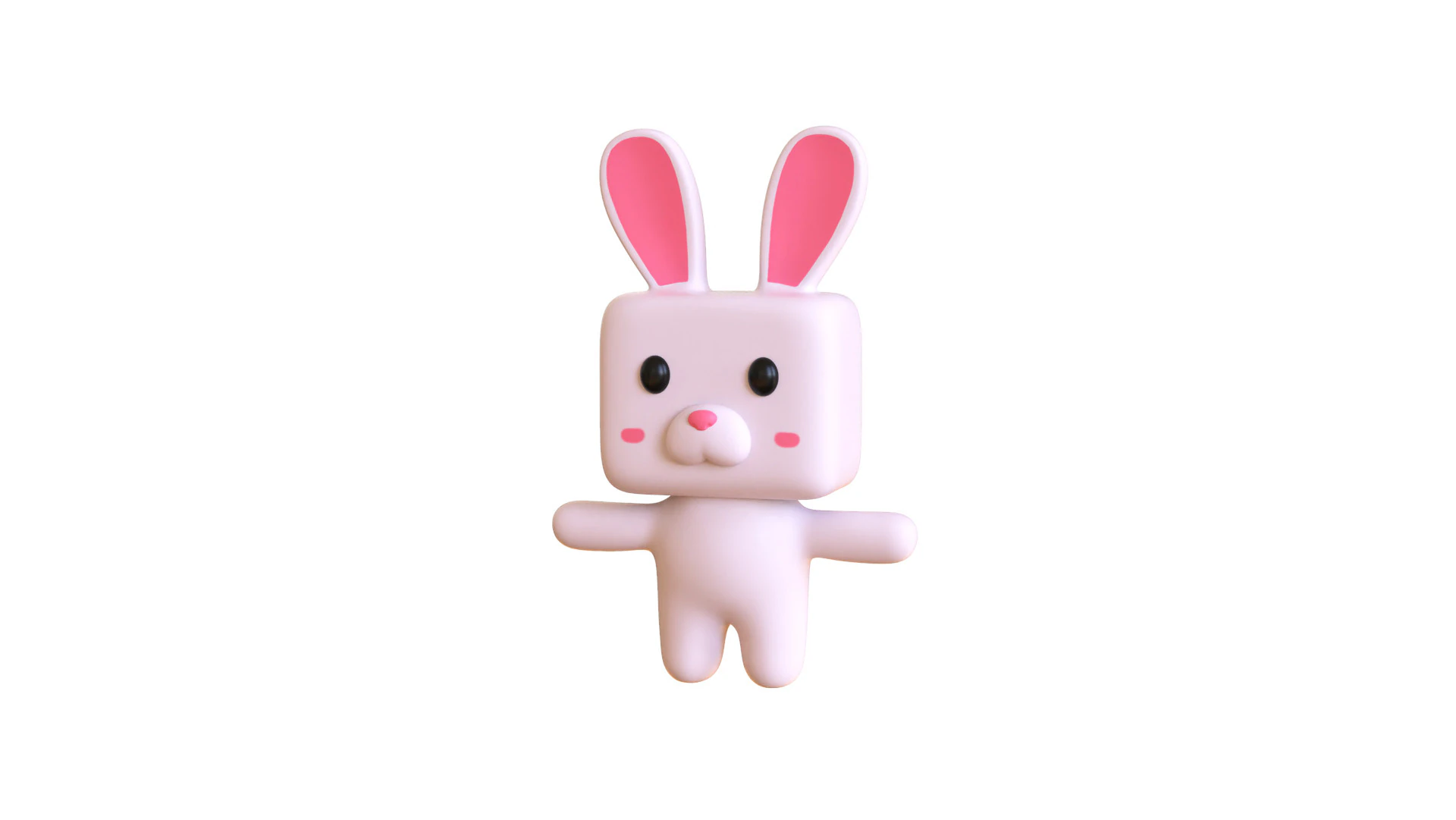 Low-Poly Rabbit Style Rigged 3D Model .c4d .max .obj .3ds .fbx .stl .blend 