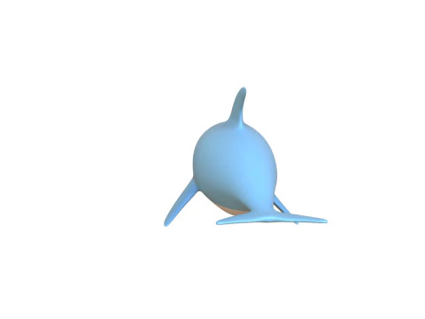 Cartoon Dolphin 01 Rigged 3D Model