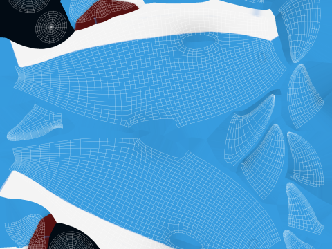 Cartoon Dolphin 02 Rigged 3D Модель