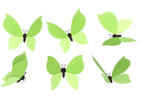 Schmetterlingsfl&uuml;gelschlag 01 f&uuml;r das Spiel animiert 3D Modell