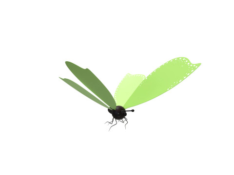 Butterfly Wing Flapping 01 Animated For Game 3D Model