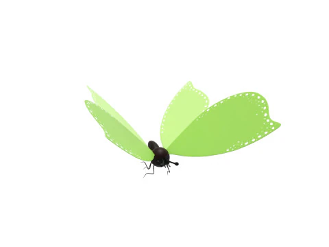 Butterfly Wing Flapping 01 Animated For Game 3D Model