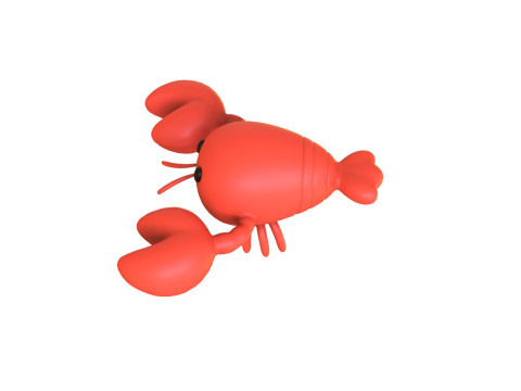 Low Poly - Cartoon Shrimp Rigged 3D मॉडल