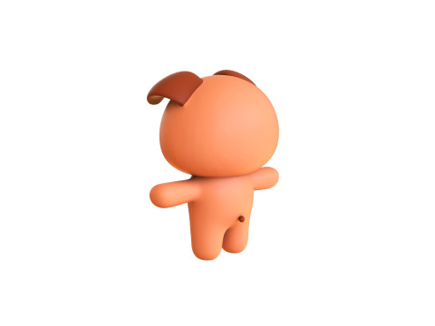 Chubby Bear Animated for Games Model 3D