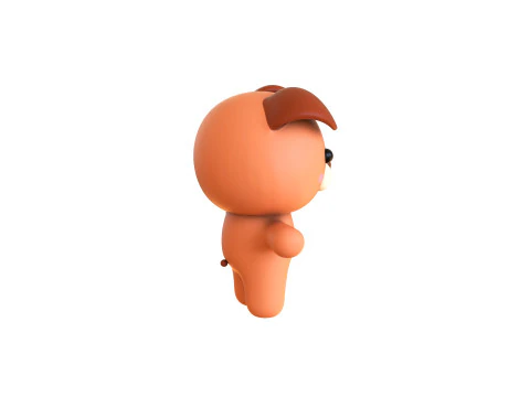 Chubby Bear Animated for Games 3D Model
